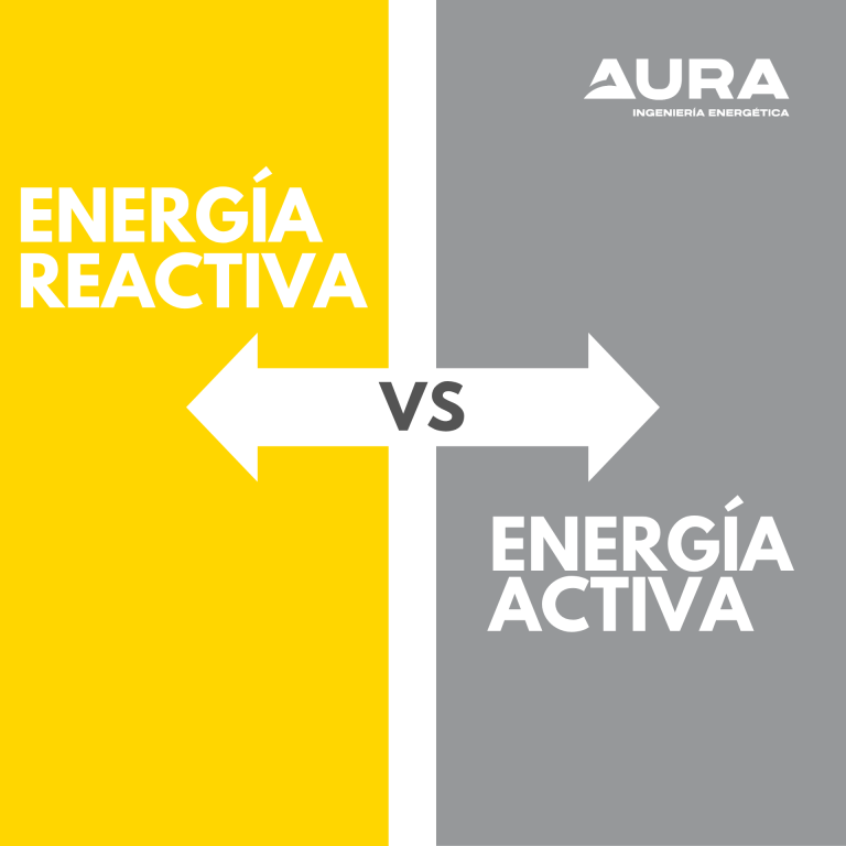 Comparativa de energía activa y reactiva en una instalación eléctrica
